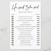 Er sagte, sie sagte, Hochzeit Engagement Party-Spi (Vorderseite)