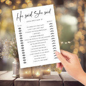 Er sagte, sie sagte, Hochzeit Engagement Party-Spi Einladung