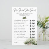 Er sagte: "Sie sagte im Wald-Bachelorette (Stehend Vorderseite)