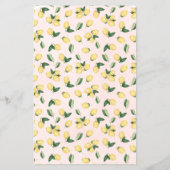 Er sagte, sie sagte Lemon Pink Brautparty Game Flyer (Hinten)