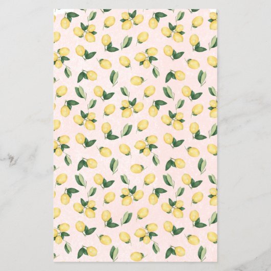 Er sagte, sie sagte Lemon Pink Brautparty Game Flyer (Hinten)