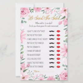 Er sagte, sie sagte, Liebe sei im Blütenduschenspi