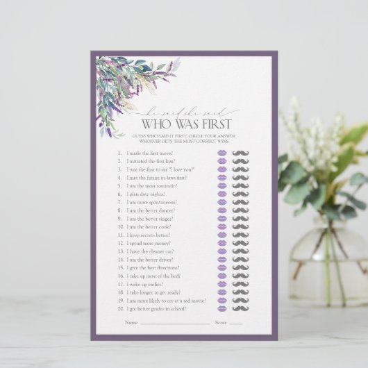 Er sagte, sie sagte Lila Brautparty (Stehend Vorderseite)