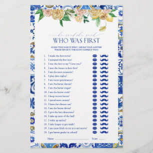 Er sagte, sie sagte mediterranes Brautparty Game