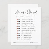 Er sagte, sie sagte | Modernes Minimales Brautpart (Vorne/Hinten)