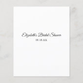 Er sagte, sie sagte | Modernes Minimales Brautpart (Rückseite)