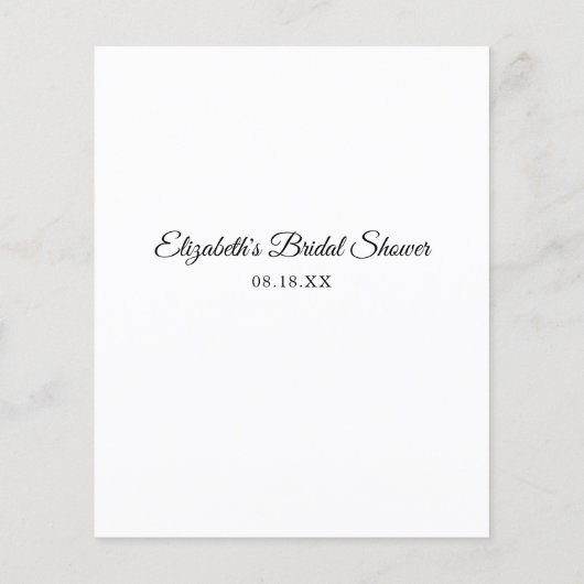 Er sagte, sie sagte | Modernes Minimales Brautpart (Rückseite)