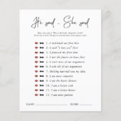 Er sagte, sie sagte | Modernes Minimales Brautpart (Vorderseite)