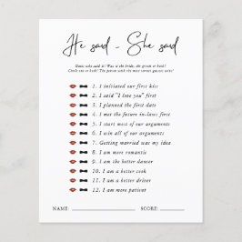 Er sagte, sie sagte | Modernes Minimales Brautpart