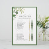 Er sagte, sie sagte, Olive Green Brautparty Game (Stehend Vorderseite)