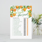 Er sagte, sie sagte: Orange (Stehend Vorderseite)