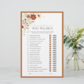 Er sagte, sie sagte Orange Brautparty Game (Stehend Vorderseite)