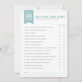 Er sagte, sie sagte Party-Spiel (vollständig anpas Einladung (Vorderseite)