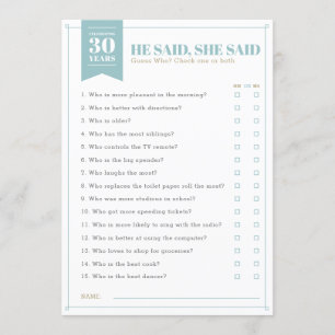 Er sagte, sie sagte Party-Spiel (vollständig anpas Einladung