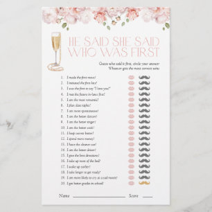 Er sagte, sie sagte Petals & Pearls Pink Dusche Sp