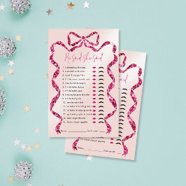 Er sagte, sie sagte Pink Bow Brautparty Game