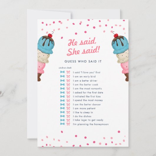 Er sagte, sie sagte, raten Sie, wer das beste Brau Einladung (Vorderseite)