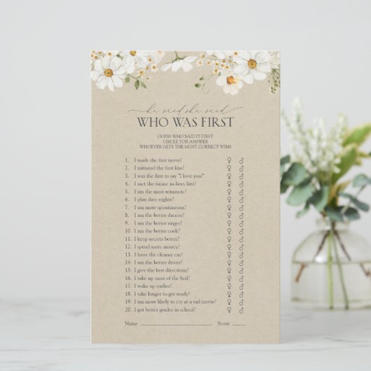 Er sagte, sie sagte rustikales Daisy Brautparty Ga (Stehend Vorderseite)