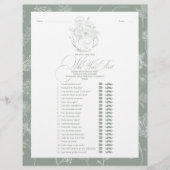 Er sagte, sie sagte, Sage Green Bridal Tee Dusche  (Vorderseite)