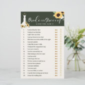 Er sagte, sie sagte Sonnenblumen-Brautparty-Spiel (Stehend Vorderseite)