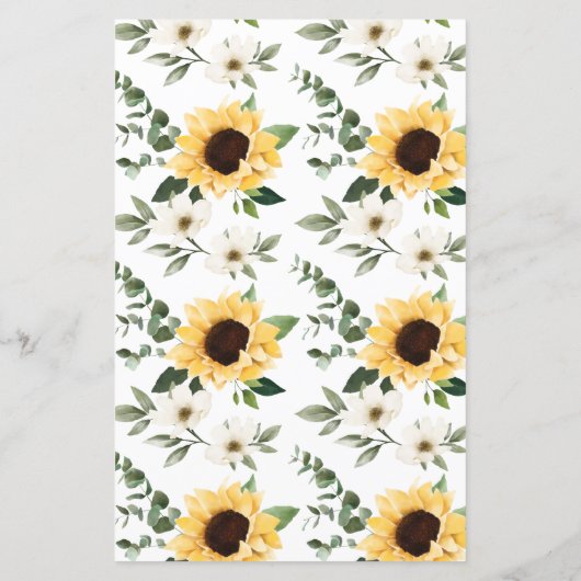 Er sagte, sie sagte Sonnenblumen-Brautparty-Spiel (Rückseite)