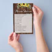 Er sagte, sie sagte Sonnenblumen-Brautparty-Spielk Flyer (Handgriff)