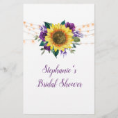 Er sagte, sie sagte Sonnenblumen Lila Lights Brida (Rückseite)