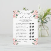 Er sagte, sie sagte Stiefel & Bubbly Party Game Begleitkarte (Stehend Vorderseite)