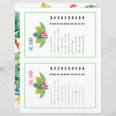 Er sagte, sie sagte Tropical Brautparty Game (Vorne/Hinten)