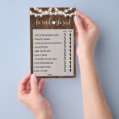 Er sagte, sie sagte Western Brautparty Spielkarte Flyer (Handgriff)