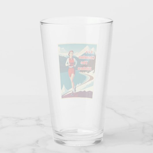 Er säubert den kastenversauten Runner Glas (Rückseite)