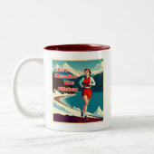 Er säubert den kastenversauten Runner Zweifarbige Tasse (Links)