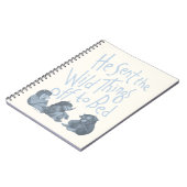 Er schickte die wilden Dinge an Bed - blau Notizblock (Linke Seite)