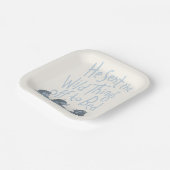 Er schickte die wilden Dinge an Bed - blau Pappteller (Gewinkelt)