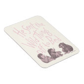 Er schickte die wilden Dinge ins Bett - rosa Magnet (Rechte Seite)