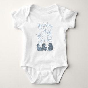 Er schickte die wilden Kerle ins Bett - Blau Baby Strampler