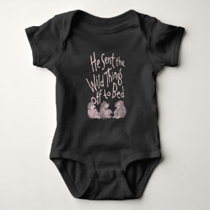 Er schickte die wilden Kerle ins Bett - Pink Baby Strampler