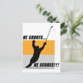 Er schießt....Er macht was! Postkarte (Stehend Vorderseite)