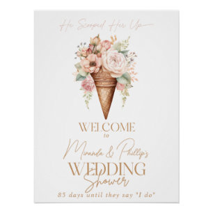 Er schockierte sie auf Eiscreme Bridal Begrüßungsz Poster