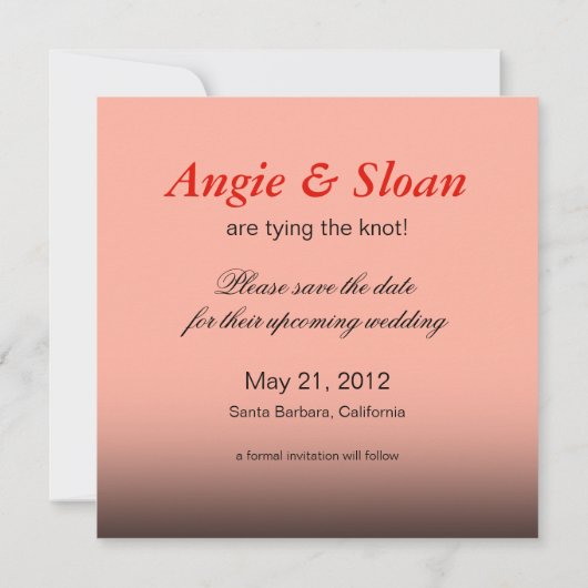 Er schrieb darauf - Save the Date (Rückseite)