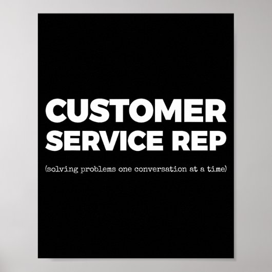 Er Service-Mitarbeiter (Probleme in einem Gespräch Poster (Vorne)