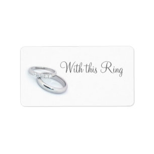 Er setzte einen Ring darauf/Save the Date Adressaufkleber