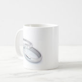 Er setzte einen Ring darauf/Save the Date Kaffeetasse (Vorderseite Links)