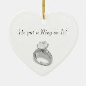Er setzte einen Ring darauf/Save the Date Keramikornament (Vorne)