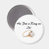 Er setzte einen Ring darauf/Save the Date Magnet (Vorderseite/Rückseite)