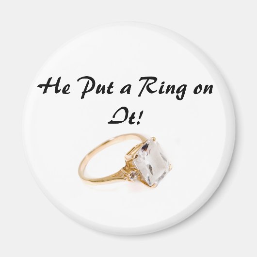Er setzte einen Ring darauf/Save the Date Magnet (Vorne)