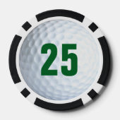 Er setzte einen Ring drauf Golf Junggesellenabschi Pokerchips (Rückseite)