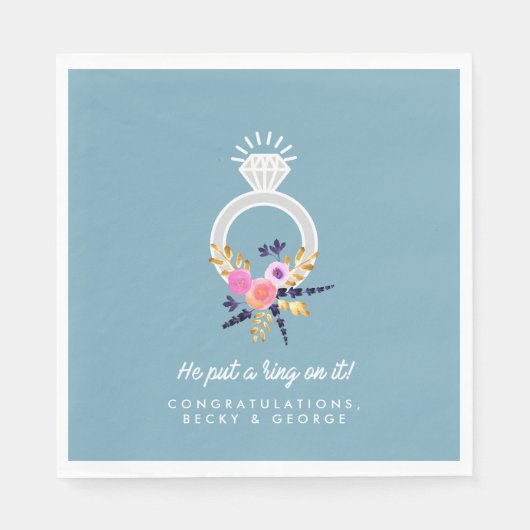 Er setzte sich für eine engagierte Partei ein, Nap Serviette (Vorderseite)