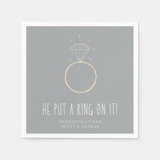 Er setzte sich für eine engagierte Partei ein Serviette (Vorderseite)