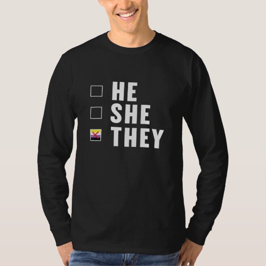 Er sie nicht binär Enby Genderqueer Non-Binary T-Shirt (Vorderseite)